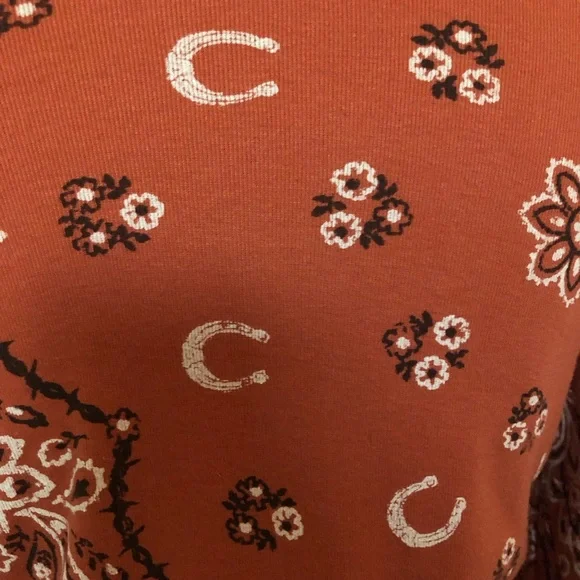 BDG Rust Bandana Print Crop Top - Picture 7 of 10